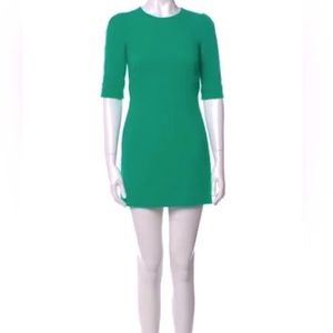 Dolce & Gabbana Dark Musk Green Silk Lined Dress